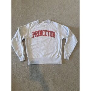 Vintage Y2K Princeton University Crewneck Sweatshirt Reverse Weave Gray Small